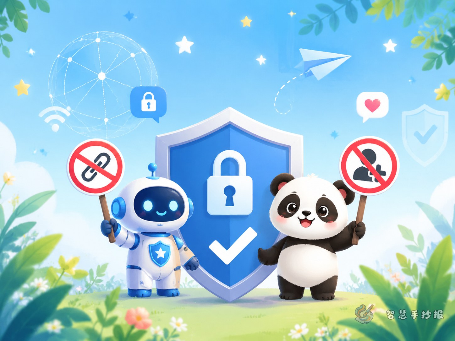 陌生链接不点陌生好友不加手抄报怎么写 - 智慧手抄报专题封面图