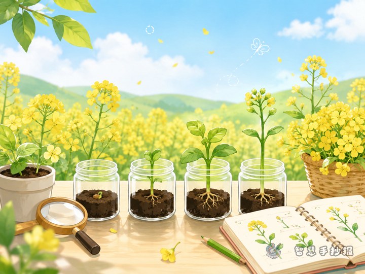 油菜种植观察手抄报怎么写更有成长过程 - 相关内容封面