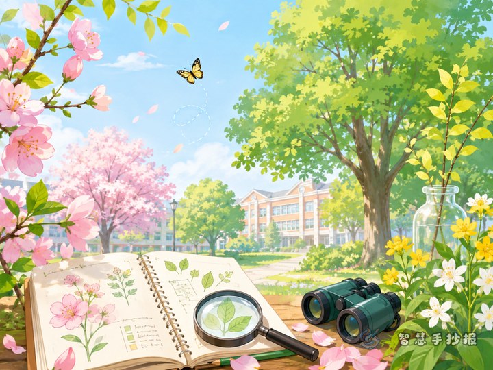 春天校园里的花和树怎么观察并做成手抄报？ - Related topic thumbnail