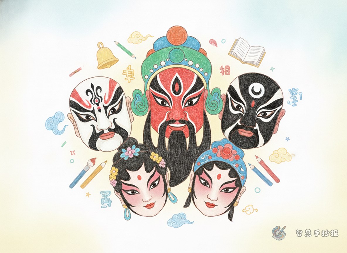 Which famous characters can you introduce in an opera mask handwritten newspaper? - Poster topic cover image