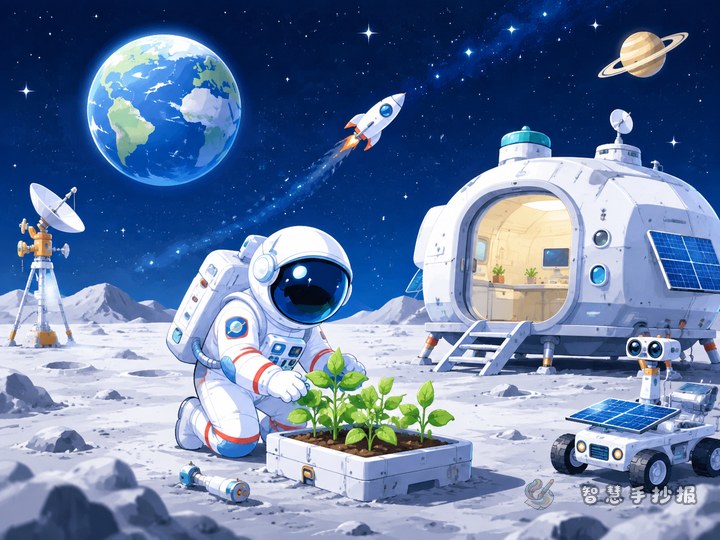 How Do Astronauts Live on the Moon? What to Write for a Handwritten Newspaper - Sketch Topic Cover