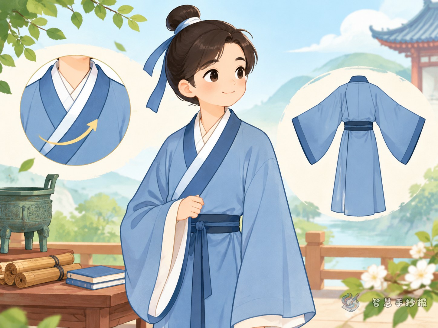 Why Did Ancient Chinese Clothing Insist on the Right Lapel? Handwritten Poster Ideas and Drawing Steps - Poster topic cover image