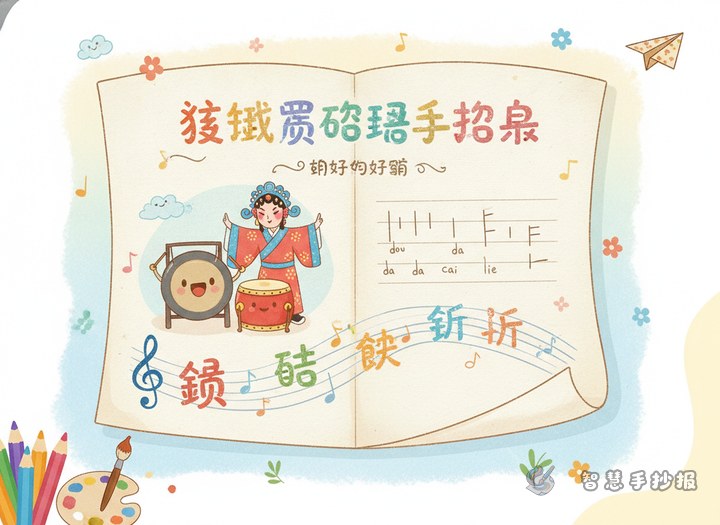 戏曲锣鼓经手抄报可以怎么写得既有趣又好懂 - 相关内容封面