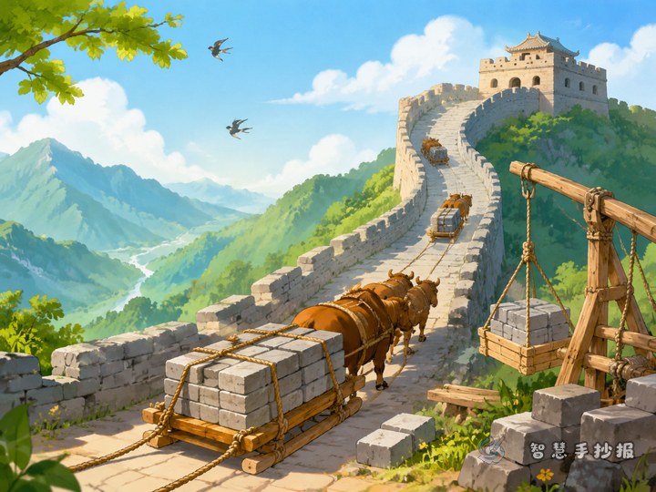 How to Make a Handwritten Newspaper About How Great Wall Bricks Were Carried Up the Mountains - Sketch Topic Cover