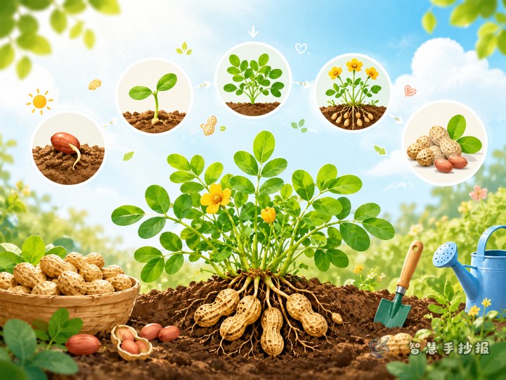 花生种植劳动观察手抄报怎么做更生动 - 相关内容封面