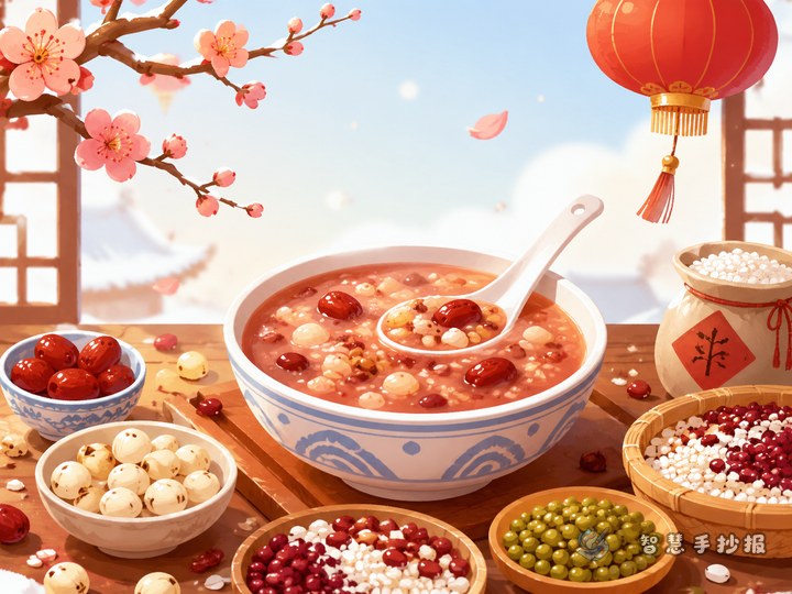 腊八节美食文化手抄报可以写什么内容 - 传统节日美食文化手抄报系列作品预览