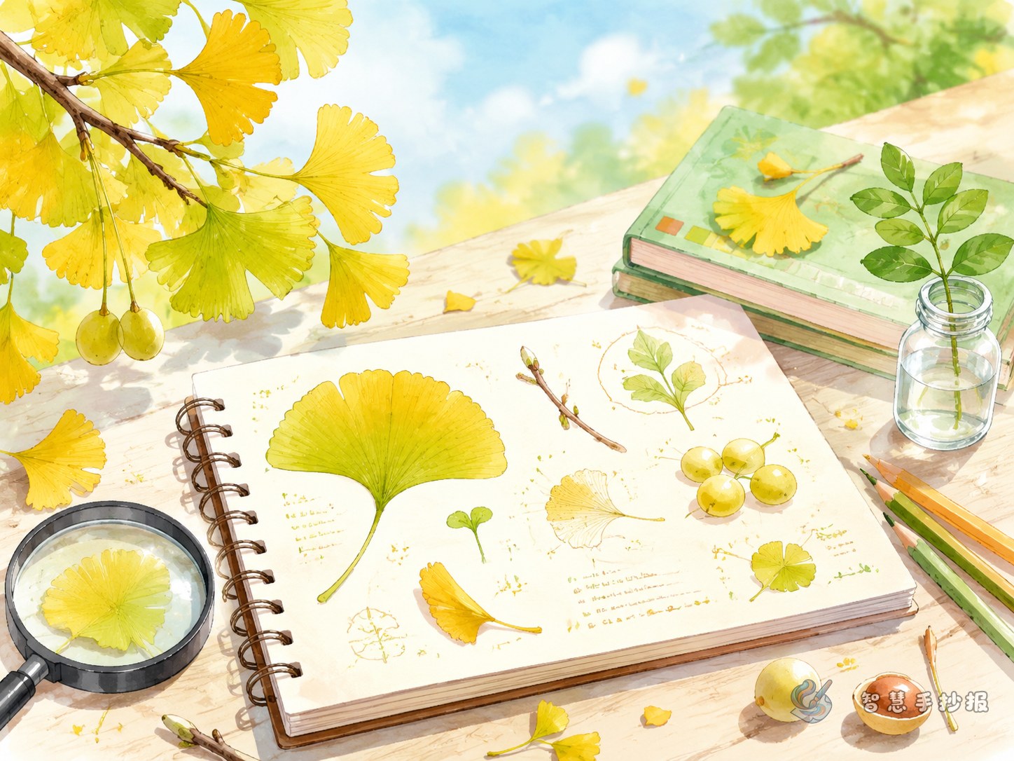 What can I write in a ginkgo leaf nature journal poster? - Poster topic cover image