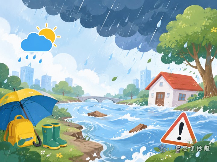 What Should I Write in a Rainstorm and Flood Safety Handwritten Newspaper? - Sketch Topic Cover