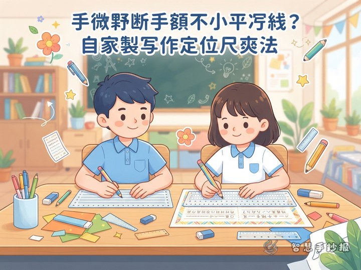 手抄报不用画横线怎么写整齐？自制书写定位尺的方法 - 相关内容封面