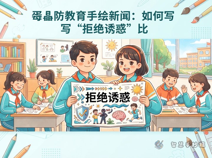禁毒宣传教育手抄报怎么把&ldquo;拒绝诱惑&rdquo;写得有力量 - 相关内容封面