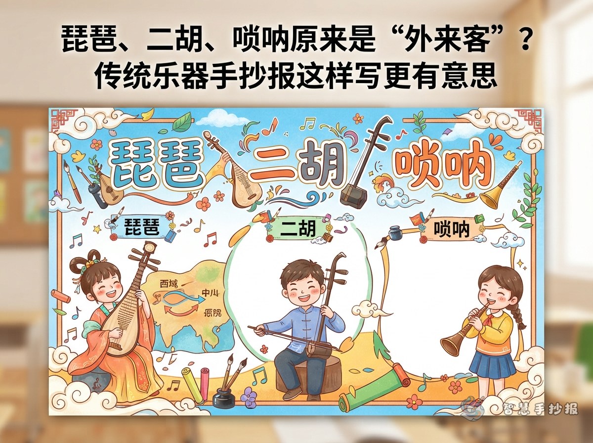 Pipa, Erhu and Suona Came From Elsewhere? A Fresh Angle for a Chinese Instruments Poster - Poster topic cover image