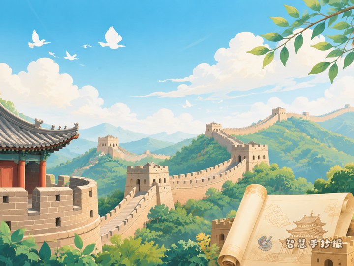 长城手抄报怎么写内容更突出中国传统建筑文化 - Related topic thumbnail