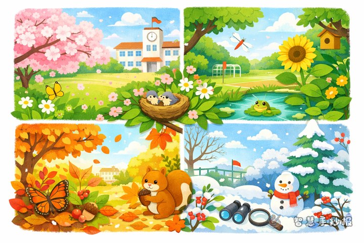 Can a campus plant observation handout be organized by the four seasons? - Related topic thumbnail