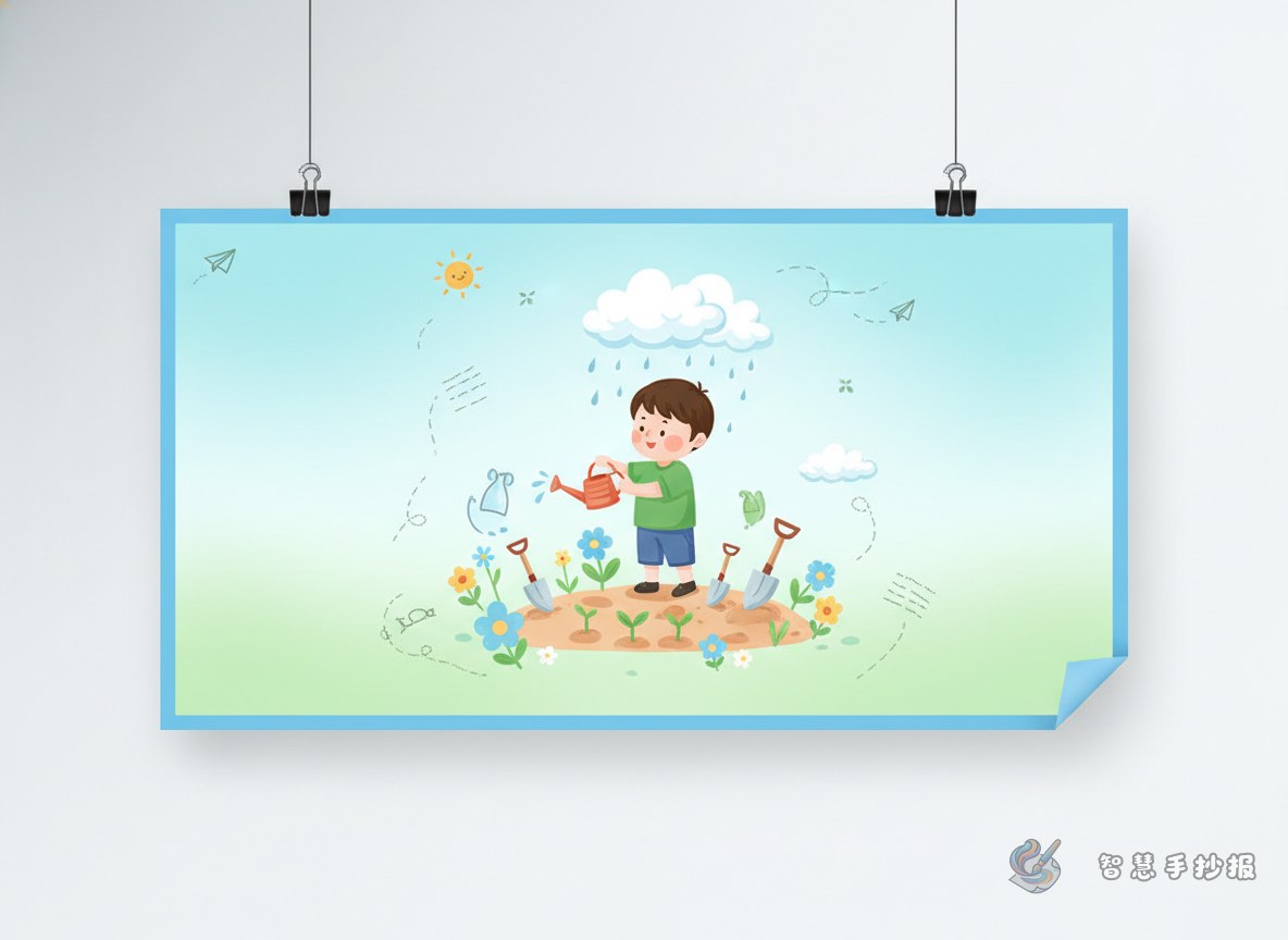 How to Make a Rain Water Solar Term and Spring Farming Handwritten Newspaper - Poster topic cover image