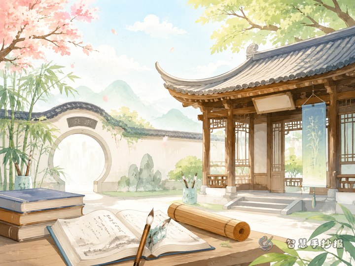 中国古代书院文化手抄报写什么内容更有层次？ - 中国古代书院文化手抄报手抄报封面