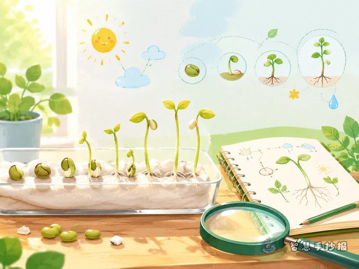 How to Make a Bean Sprout Growth Observation Handwritten Newspaper - Sketch Topic Cover