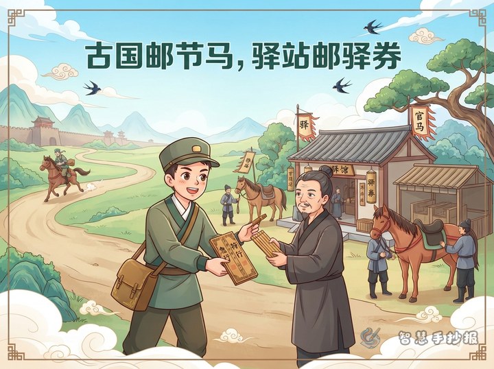 古代驿使凭什么换马？符节与驿券手抄报怎么做 - 中国古代邮驿与书信文化手抄报系列作品预览