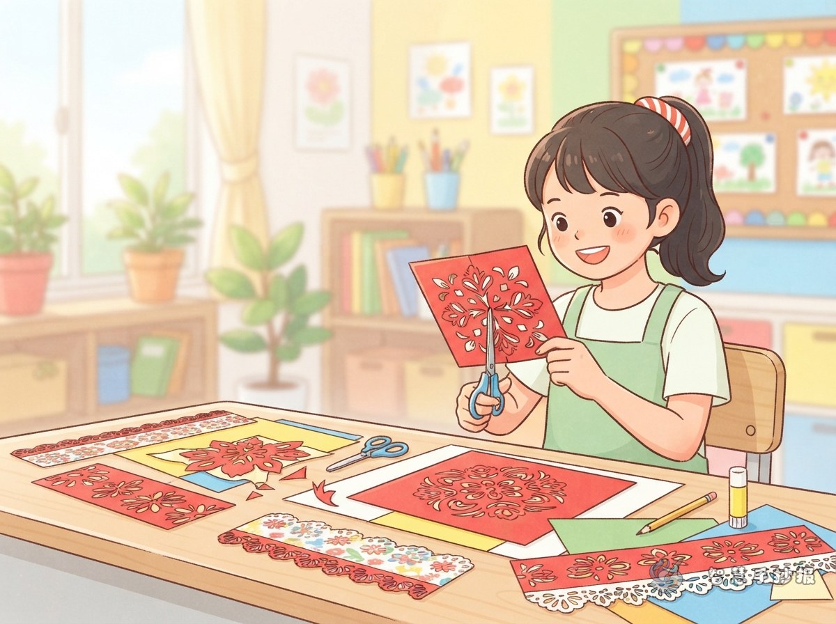 How to Cut Paper Borders and Corner Flowers for a Handwritten Newspaper - Poster topic cover image