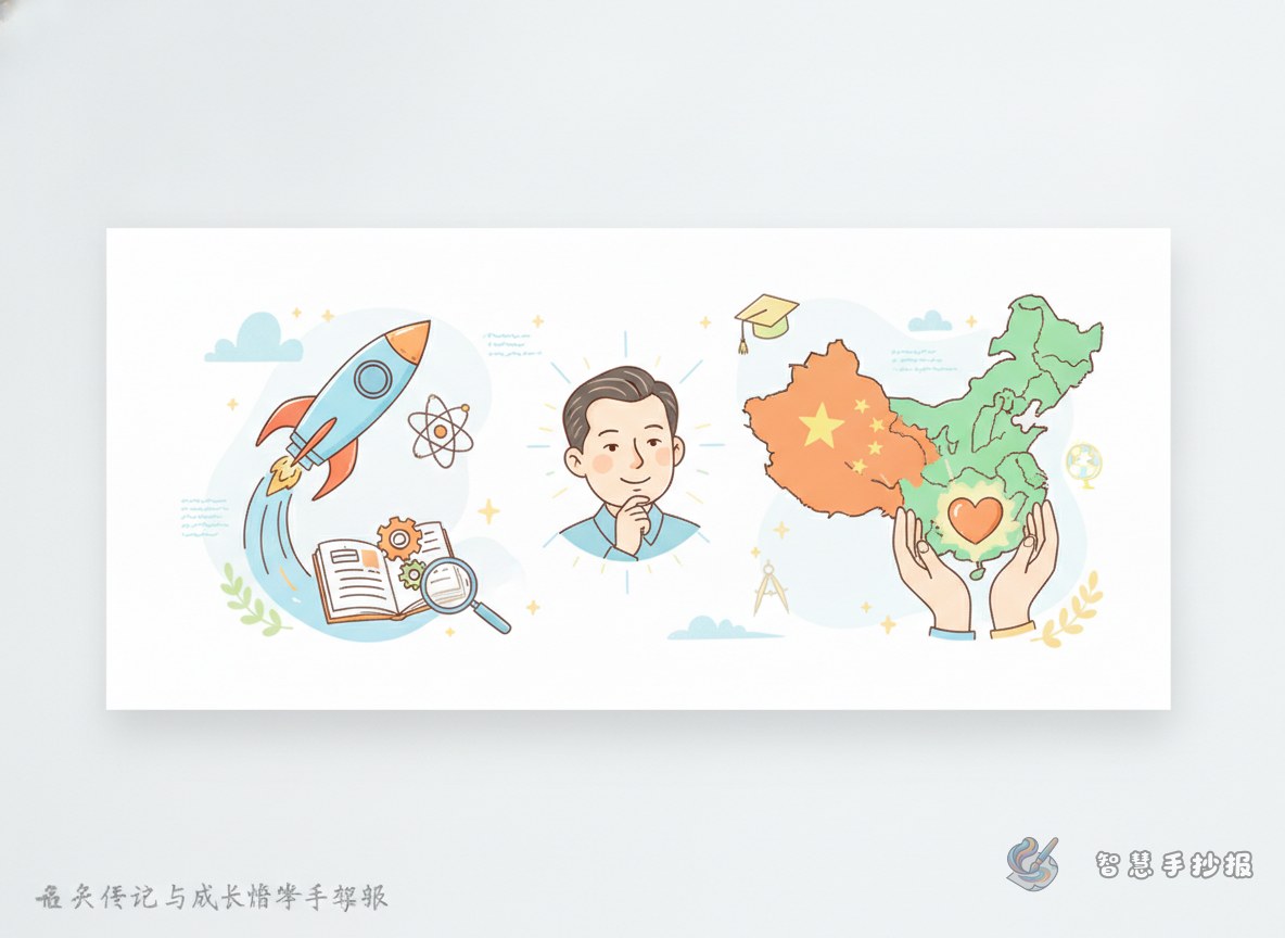 邓稼先手抄报内容怎么写，才能突出科学精神和家国情怀 - 智慧手抄报专题封面图