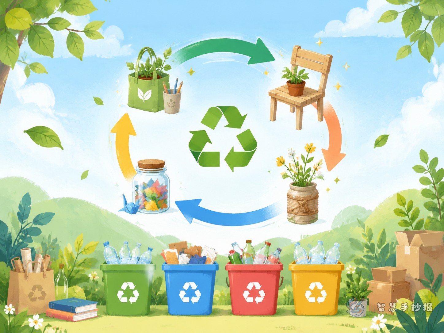 How to Make a Recycling Handwritten Poster About the New Journey of Old Items - Poster topic cover image