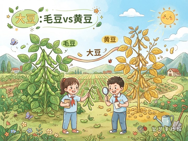 毛豆和黄豆是同一种作物吗？大豆成熟手抄报怎么做 - 相关内容封面