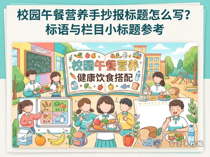 校园午餐营养手抄报标题怎么写？标语与栏目小标题参考 - 相关内容封面