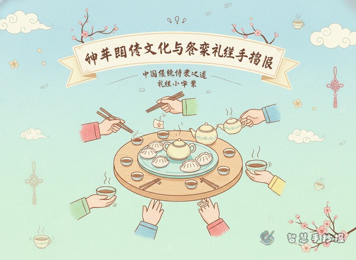 中国传统待客之道手抄报写什么内容更贴合餐桌礼仪 - 相关内容封面
