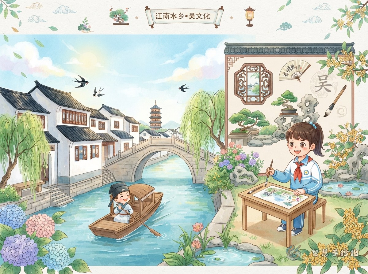 How to Make a Suzhou Ancient City Handwritten Newspaper with Jiangnan Flavor - Poster topic cover image