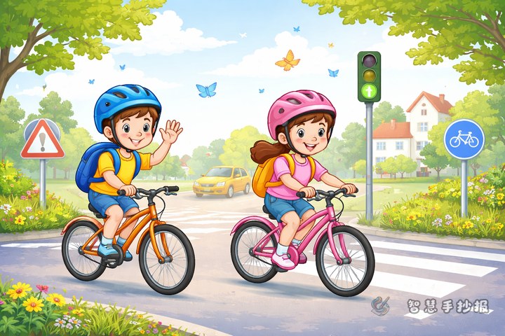 小学生骑自行车安全手抄报怎么设计更实用？ - 相关内容封面