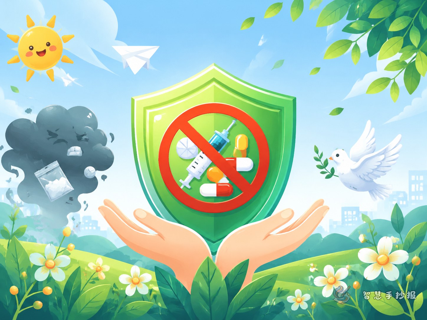 &ldquo;珍爱生命远离毒品&rdquo;手抄报怎么设计更醒目 - 智慧手抄报专题封面图