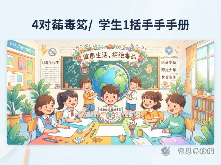 禁毒手抄报的警示标语和短句素材有哪些？ - 相关内容封面