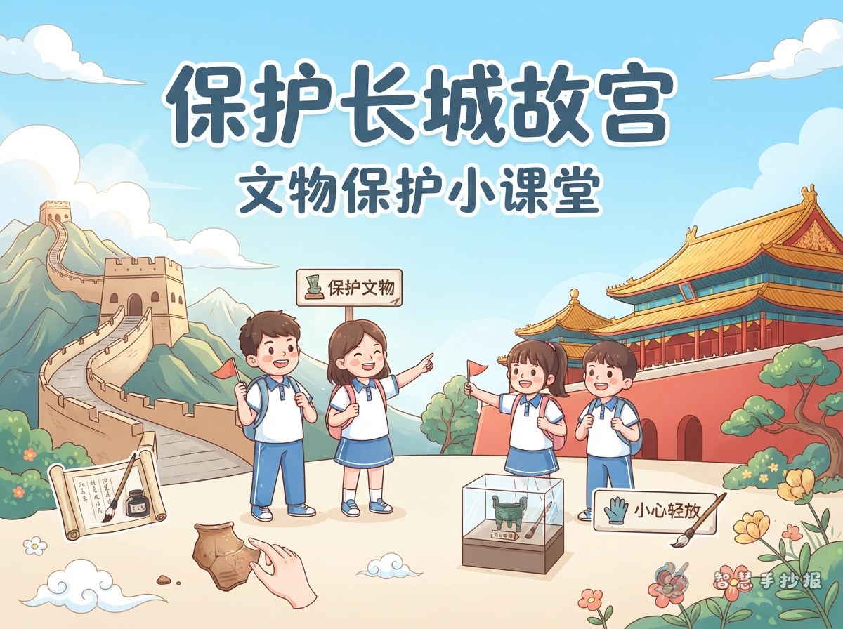 How to Add a Heritage Protection Theme to a Great Wall and Forbidden City Poster - Poster topic cover image