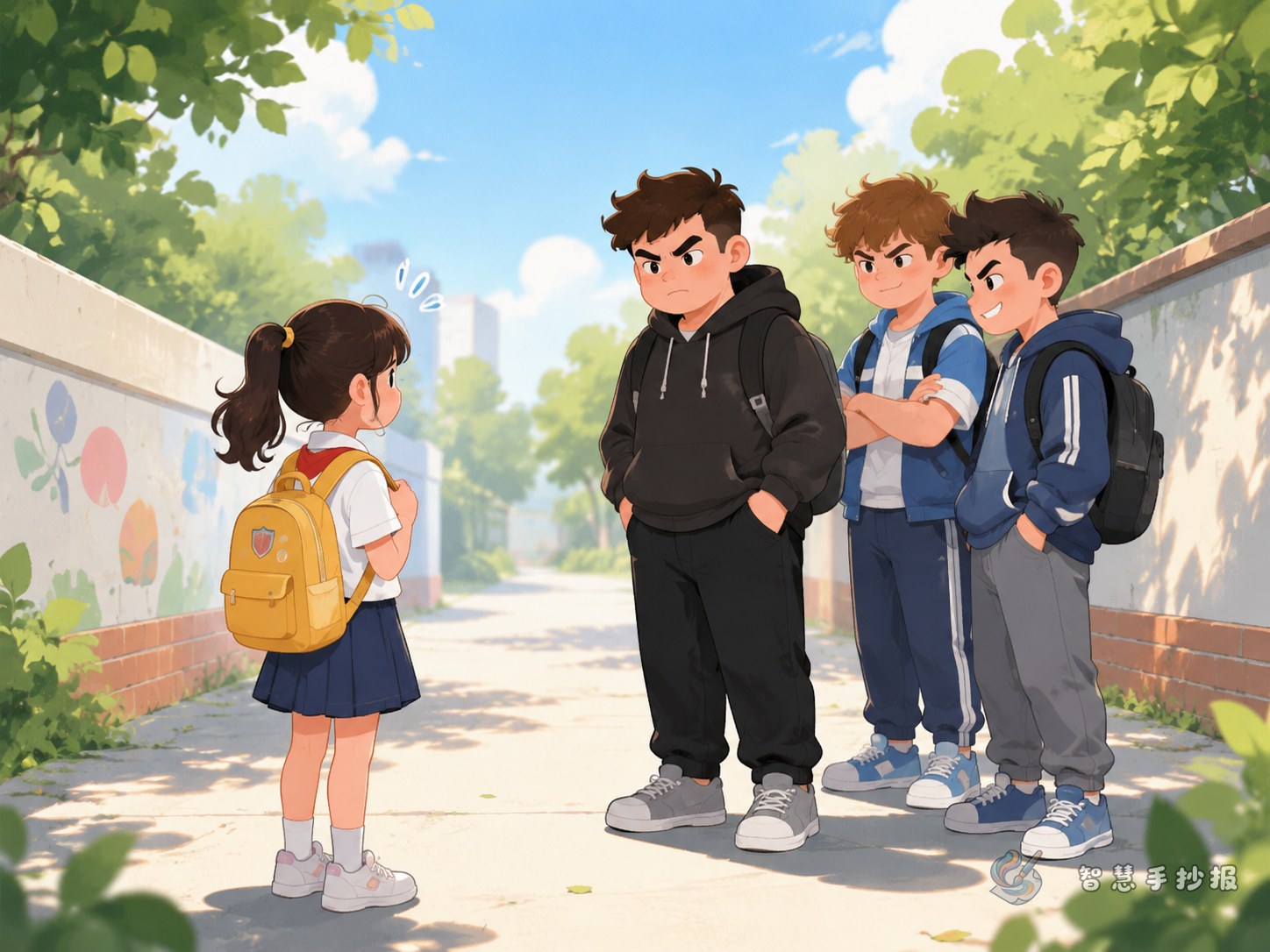 What Should I Put in a Handwritten Newspaper About Being Stopped by Older Students After School? - Poster topic cover image
