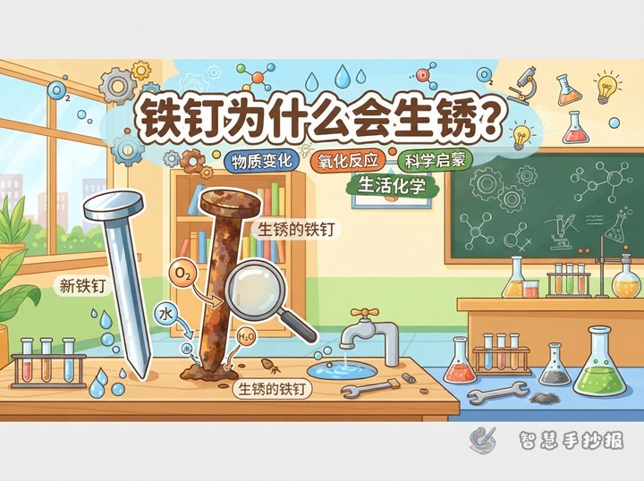 铁钉为什么会生锈？手抄报内容和版面设计 - 相关内容封面