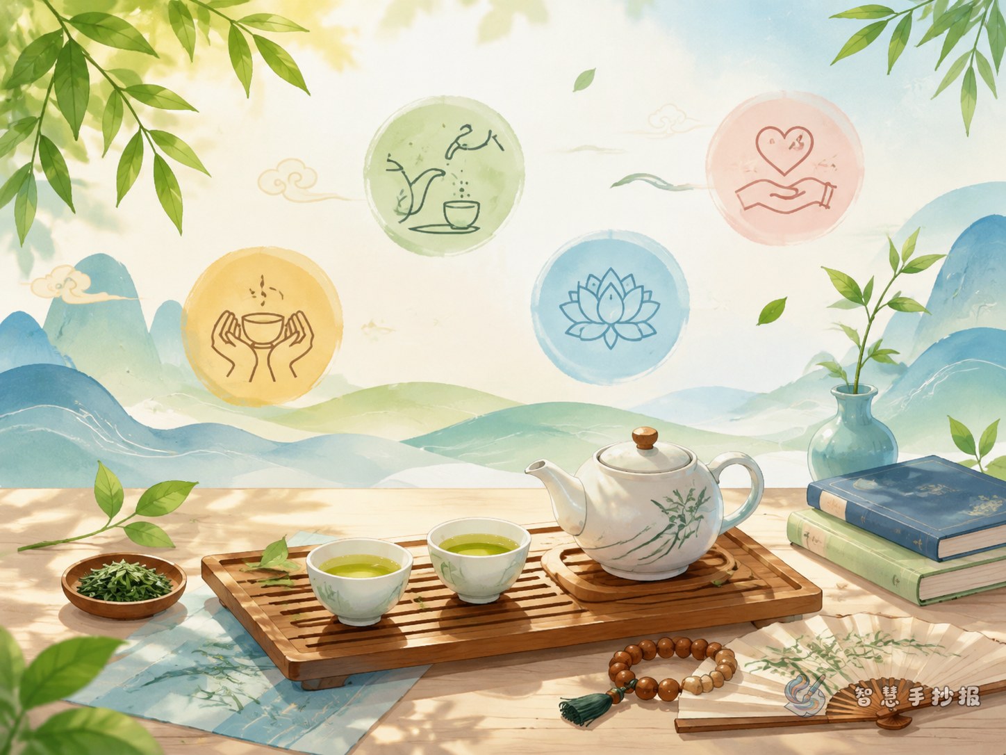 一杯茶里的文明手抄报怎么表现礼仪与品德 - 智慧手抄报专题封面图
