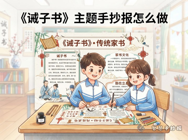 《诫子书》主题手抄报怎么做 - 相关内容封面