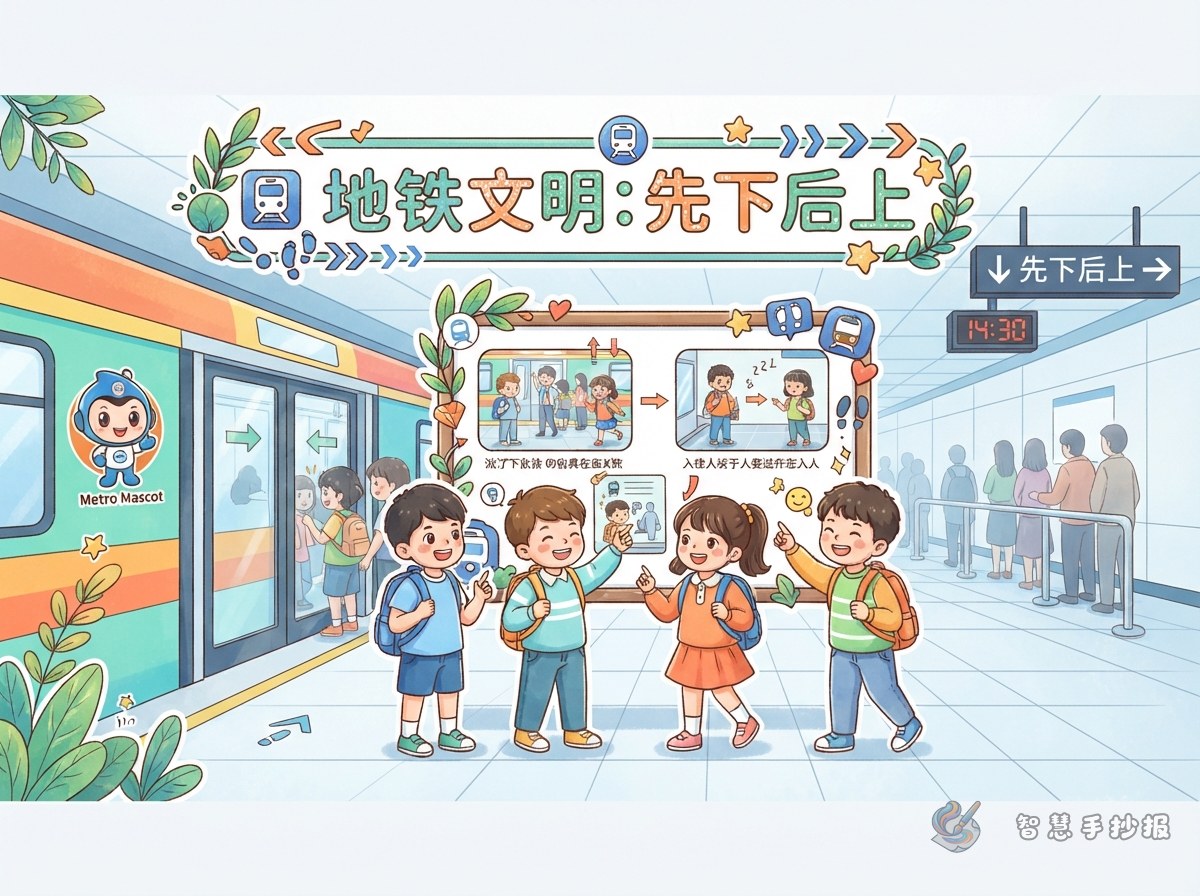 How to Draw a Clear &ldquo;Exit First, Board Second&rdquo; Subway Poster - Poster topic cover image