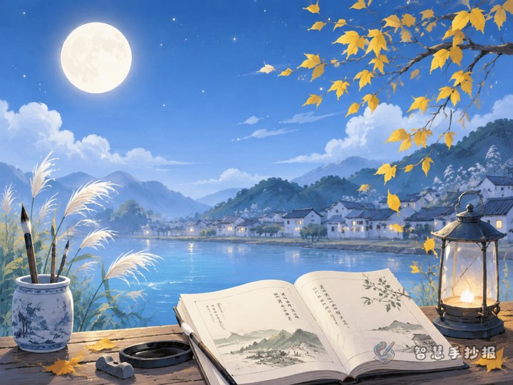 《夜书所见》古诗词赏析手抄报内容怎么写 - 古诗词赏析手抄报系列作品预览