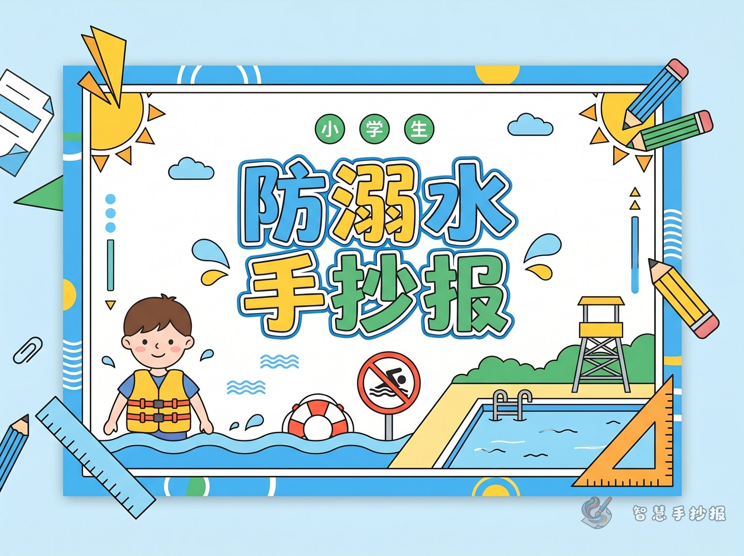 How to Make a Clear Drowning Prevention Handwritten Newspaper - Poster topic cover image