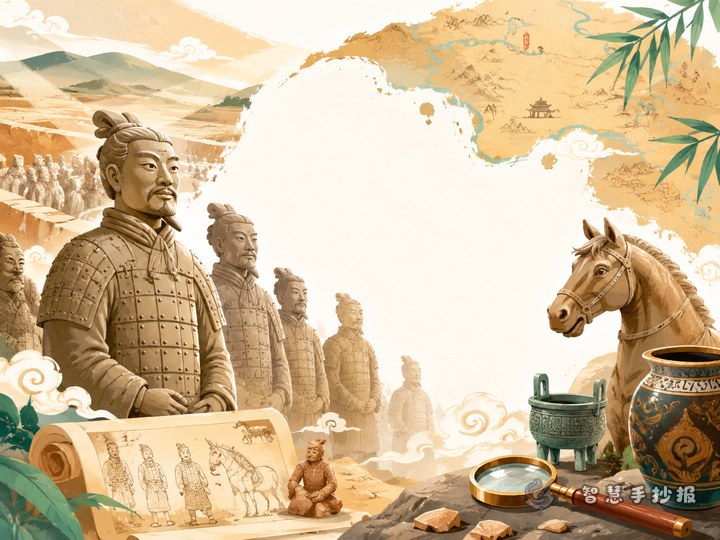 How Can a Terra Cotta Warriors Handwritten Newspaper Look More Historical? - Poster line art preview