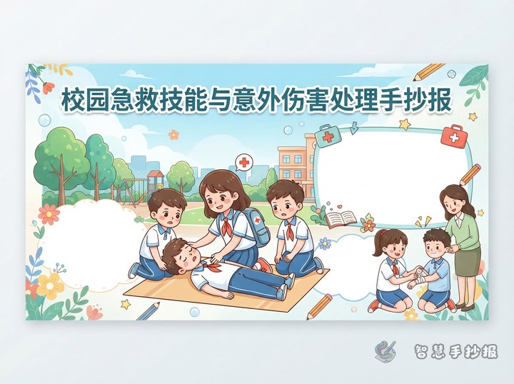 同学在校园突然晕倒怎么办手抄报怎么设计 - 相关内容封面