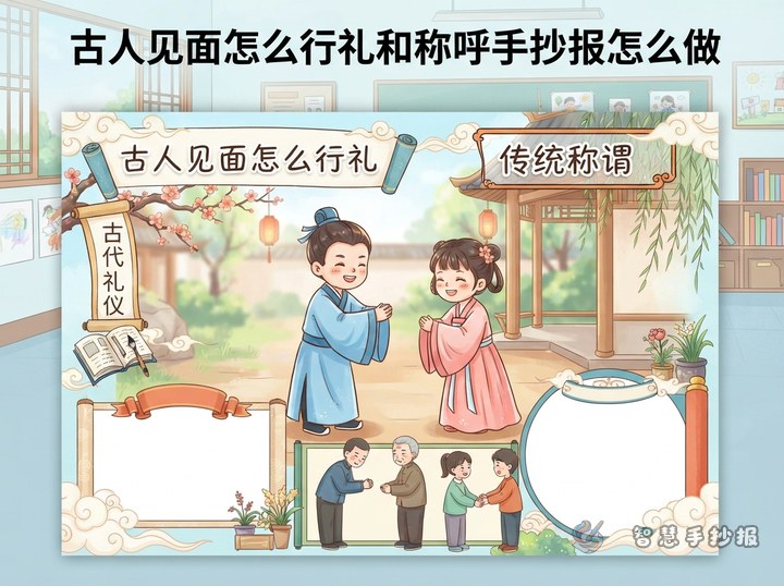 古人见面怎么行礼和称呼手抄报怎么做 - 相关内容封面