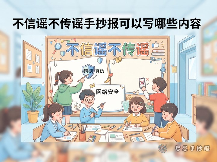不信谣不传谣手抄报可以写哪些内容 - 相关内容封面