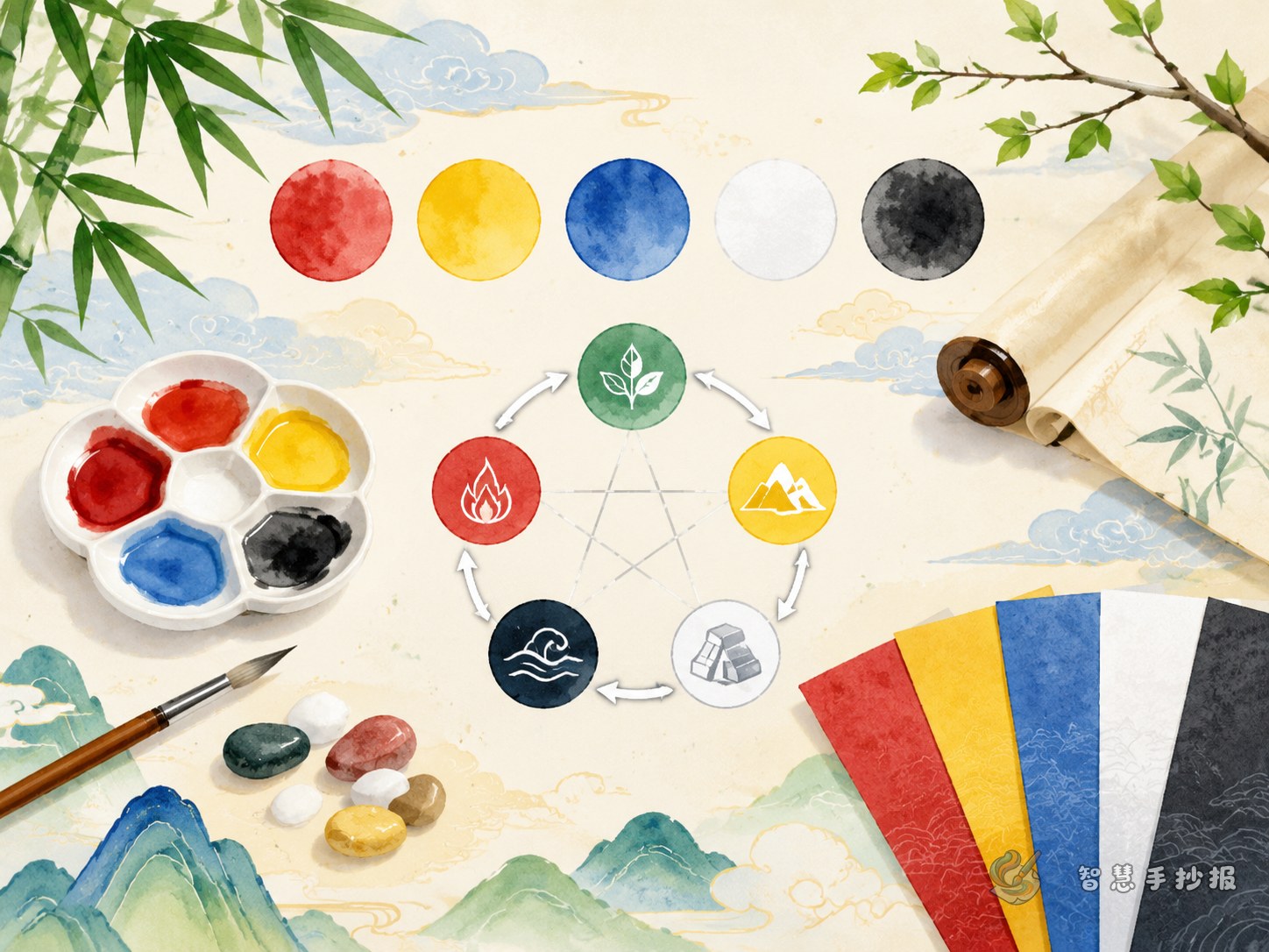 How to Make a Five Traditional Colors Handwritten Newspaper with a Traditional Look - Poster topic cover image