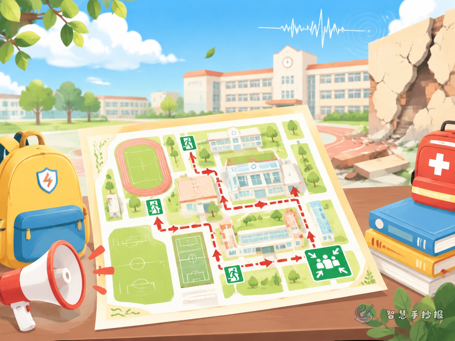 How to Make a School Earthquake Escape Route Map Poster - Poster topic cover image