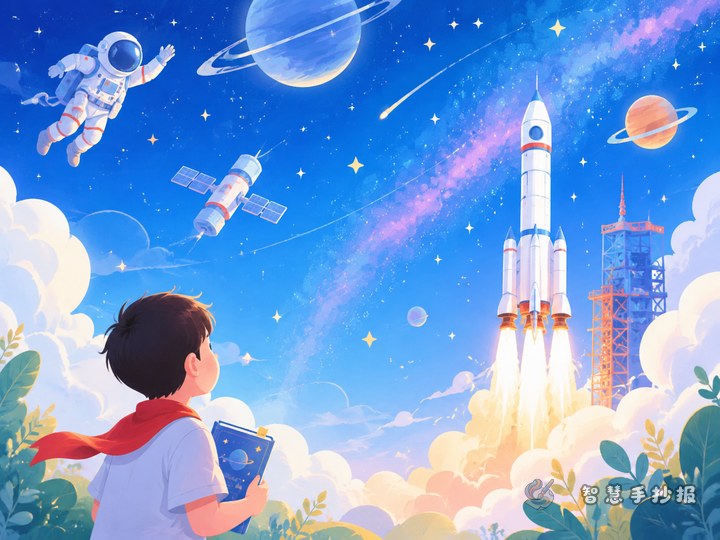 航天科技强国梦想手抄报可以写少年追星辰的内容吗？ - 相关内容封面