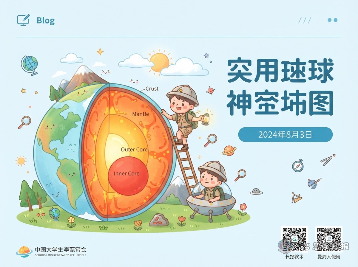 地球内部结构手抄报怎么画：一场向地心的探险 - 智慧手抄报专题封面图