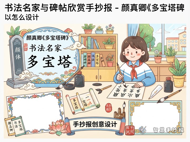 How to Design a Handwritten Newspaper About Yan Zhenqing's Duobaota Stele - Related topic thumbnail