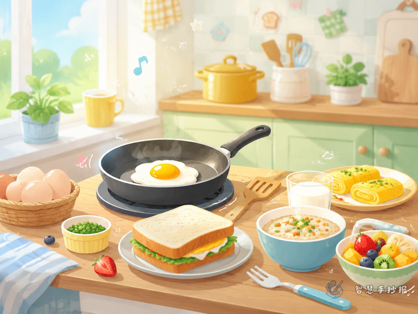 What Should I Write in a Making Breakfast Handwritten Newspaper? - Poster topic cover image