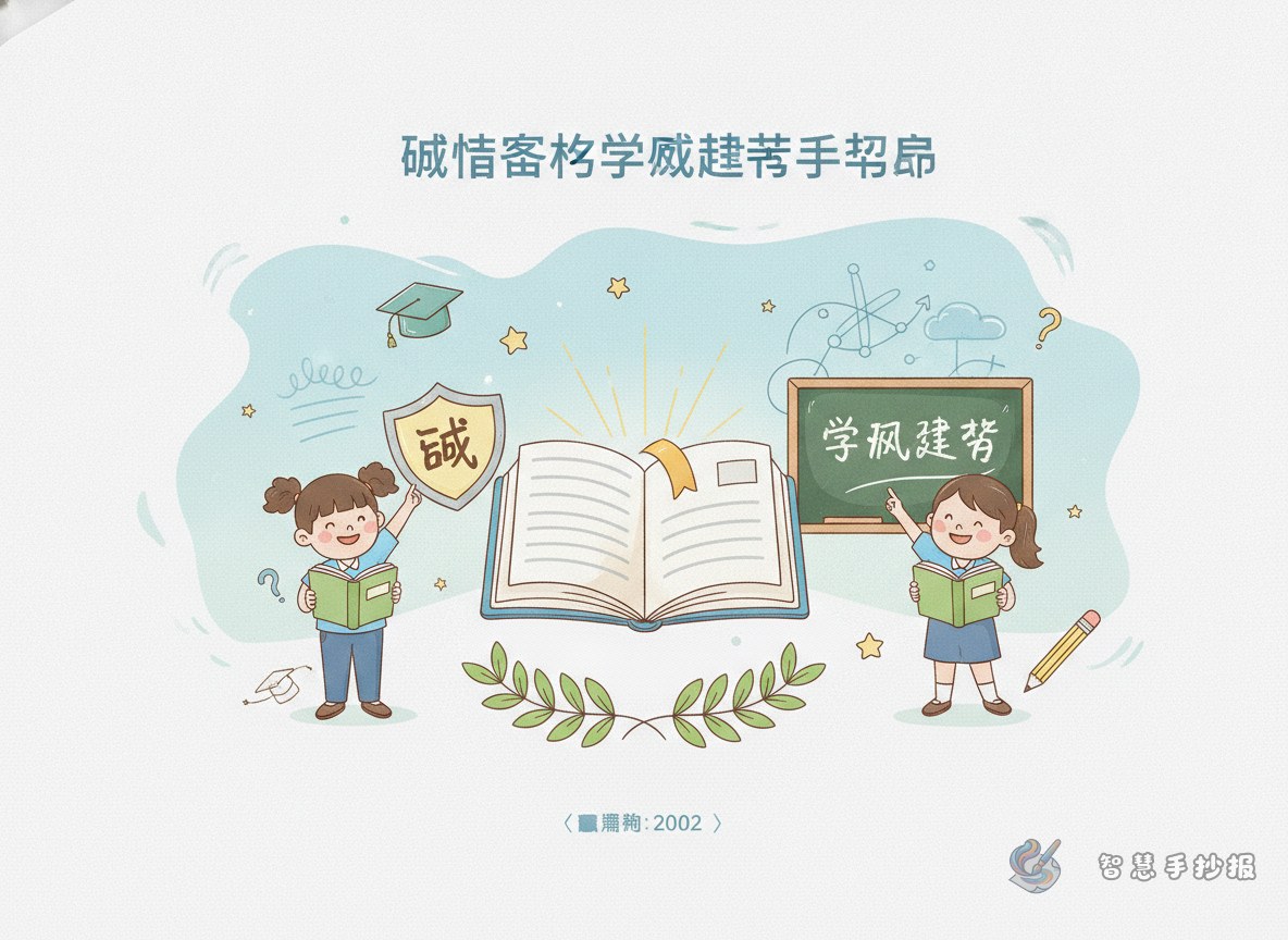 期末诚信考试手抄报怎样突出学风建设 - 智慧手抄报专题封面图